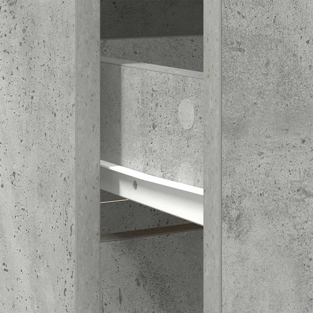 Sideboard with Drawer Concrete Grey 80x34x76 cm Engineered Wood